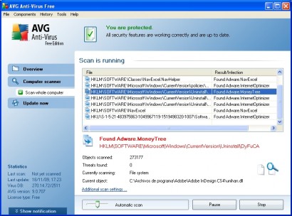 AVG Anti-Virus: Scanning for Virus and Malware