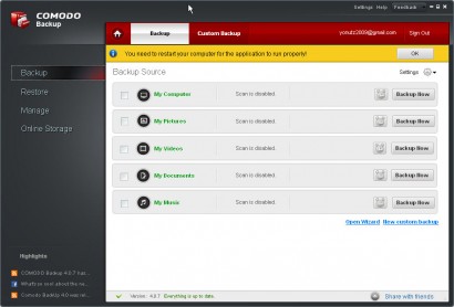 Comodo Backup 