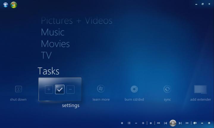 Windows Media Center Tasks