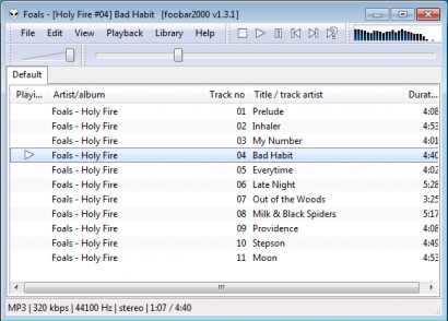 Foobar2000 Interface