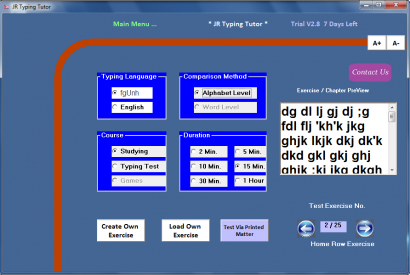 JR Hindi English Typing Tutor